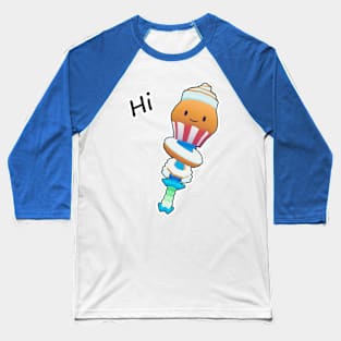 Cartoonish Cupcake Baseball T-Shirt